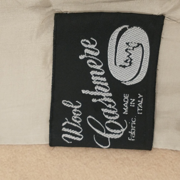 Vintage Italian Wing Sleeve Swing Coat Cashmere Blend Tan Lightweight Statement - Picture 8 of 13